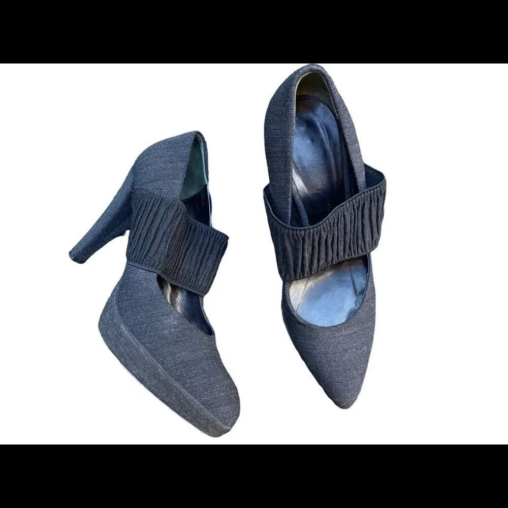 Bettye Muller Pumps/Heels Ruched Strap Mary Jane